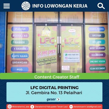LFC Digital Printing – Content Creator Staff