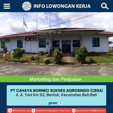 PT Cahaya Borneo Sukses Agrosindo (CBSA) – Marketing dan Penjualan