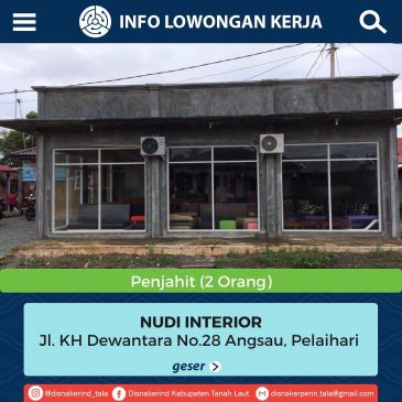 Nudi Interior – Penjahit (2 Orang)