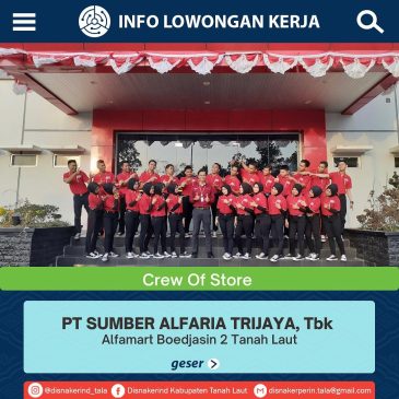 PT Sumber Alfaria Trijaya Tbk – Crew Of Store