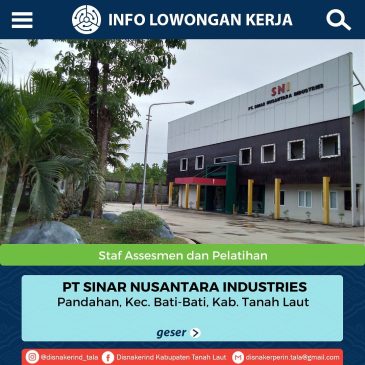 PT Sinar Nusantara Industries – Staf Assesmen dan Pelatihan