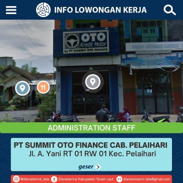 PT Summit Oto Finance Cab. Pelaihari – Administratif Staff