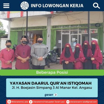 Yayasan Daarul Qur’an Istiqomah – Beberapa Posisi
