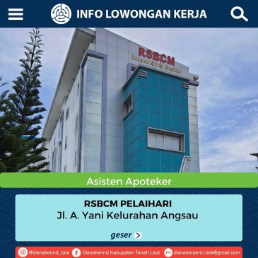RSBCM Pelaihari -Asisten Apoteker