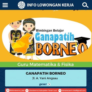 Bimbel Ganapatih Borneo – Guru Matematika & Fisika