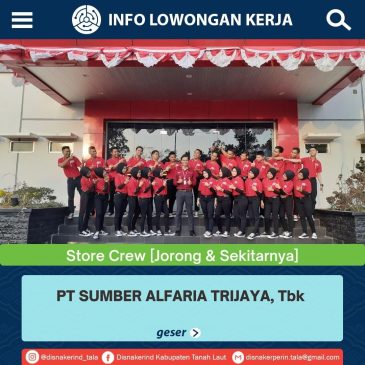 PT Sumber Alfaria Trijaya Tbk – Store Crew [Jorong & Sekitarnya]