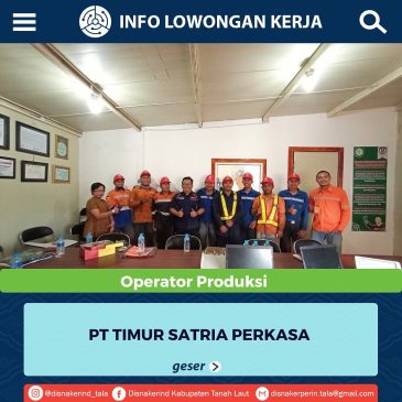 PT Timur Satria Perkasa – Operator Produksi