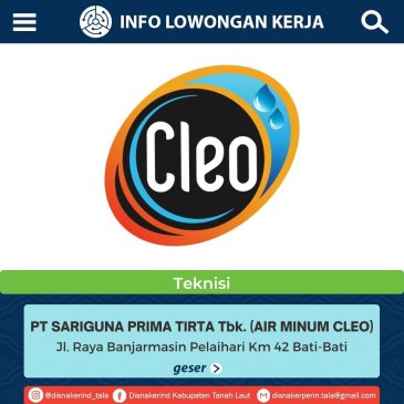 PT Sariguna Prima Tirta Tbk – Teknisi