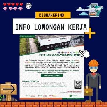 PT Sinar Nusantara Industries – Supervisor Personalia