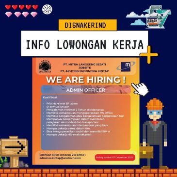 PT Mitra Langgeng Sejati Jobsite PT Arutimin Indonesia Kintap – Admin Officer