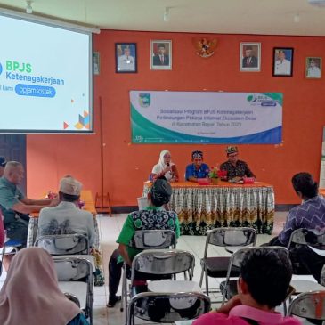 Sosialisasi Program BPJS Ketenagakerjaan Perlindungan Pekerja Informal Ekosistem Desa di Kecamatan Bajuin