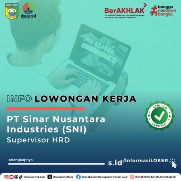 PT Sinar Nusantara Industri (SNI) – Supervisor HRD