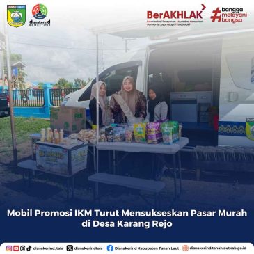 Mobil Promosi IKM Turut Menyukseskan Pasar Murah di Desa Karang Rejo, Jorong