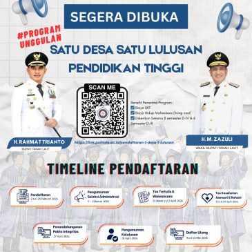 Pendaftaran Program Satu Desa Satu Lulusan Pendidikan Tinggi Tanah Laut 2026 (Politala) – Jadwal, Syarat, Prodi, dan Link Daftar